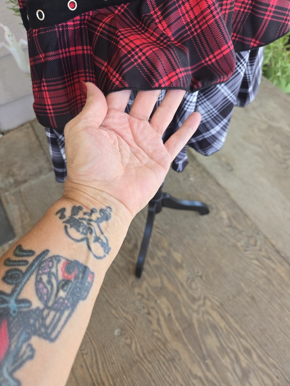 Dolls Kill Dark In Love Plaid Mini Dress. Size L - Picture 5 of 13